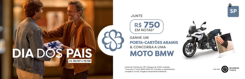 promocao dia dos pais Shopping Bourbon SP