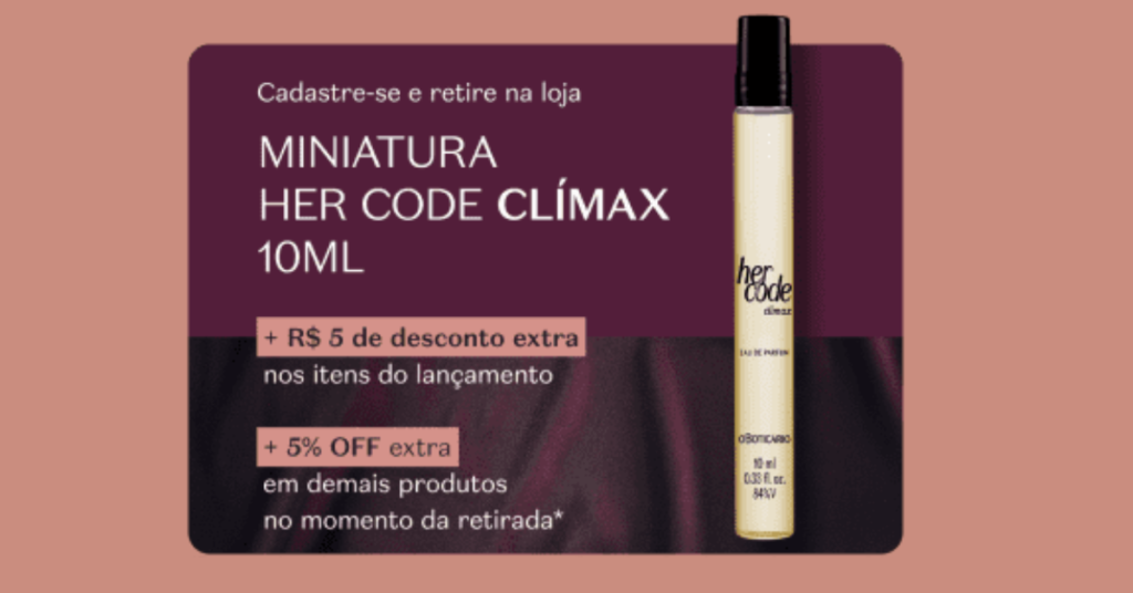 o boticario her code